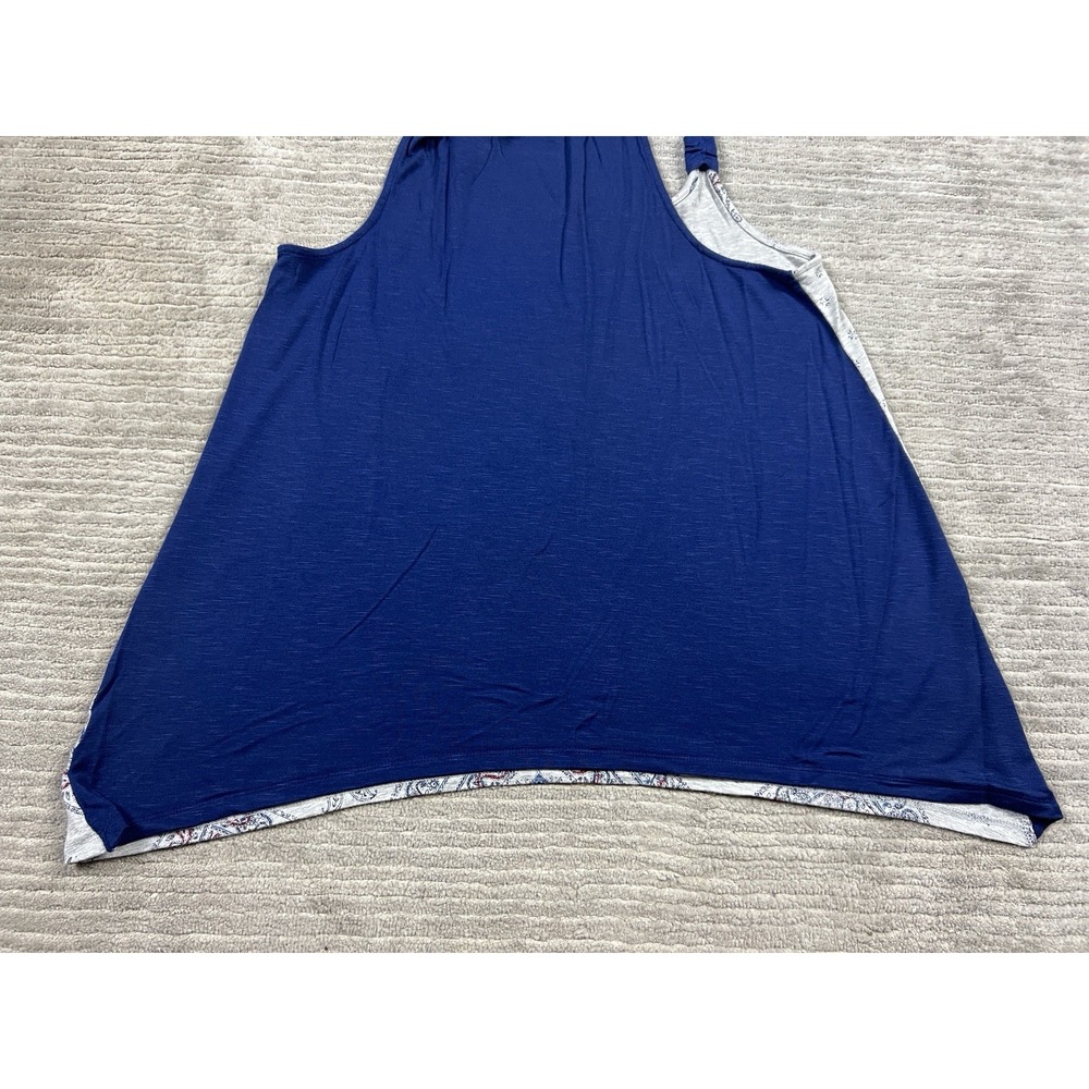 Maurices Top Womens XL Gray Blue Sleeveless Rayon‎ Blend Casual - Picture 8 of 12